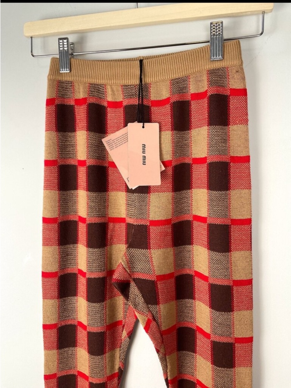 BNWT Miu Miu Plaid Tights